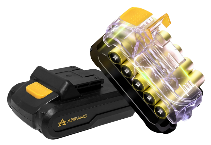 Аккумуляторный шуруповерт ABRAMS вместе с набором бит сверл и головок в пластиковом кейсе с 2 АКБ 24V/5Ah