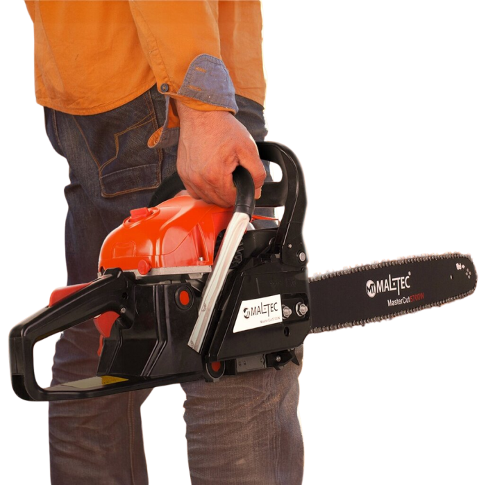 Цепная бензопила Maltec пила с 2-тактным двигателем для обрезки деревьев и веток (1 цепь и 1 шина 40 см)