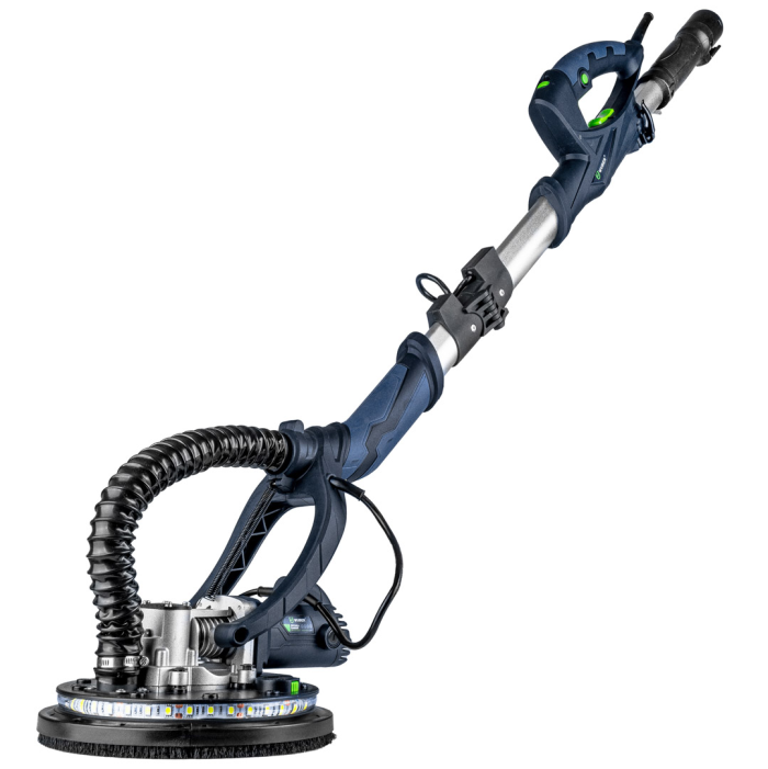 Сетевая шлифмашинка жираф для штукатурки потолков и стен с диодной подсветкой WUBER Giraffe диск 225 мм