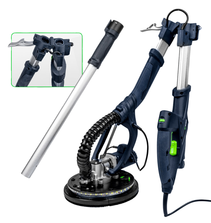 Мережева шліфмашинка жираф для штукатурки стель та стін з діодним підсвічуванням WUBER Giraffe диск 225 мм