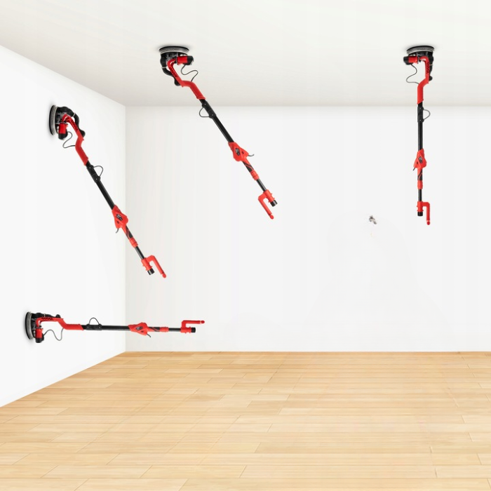 Сетевая шлифмашинка жираф для штукатурки потолков и стен Lehmann с диодной подсветкой шлифовальный диск 225 мм мощностью 2420 В