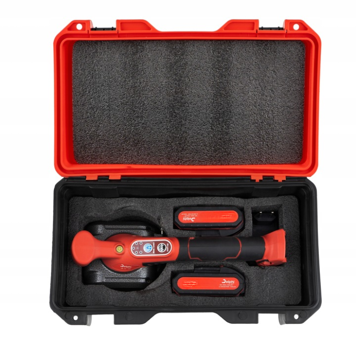 Аккумуляторная виброприсоска для плитки Delphi Tools электрическая для укладки плитки из 2 АКБ 24V/5Ah в пластиковом кейсе