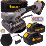 Акумуляторна віброприсоска для плитки BESTEN BE0002855 електрична  для укладання плитки із 2 АКБ 24V/5Ah в пластиковому кейсі