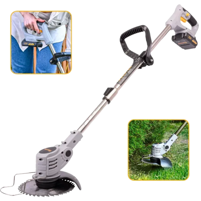 Аккумуляторный триммер BESTEN BE0002869 косилка с углом наклона головки для газона и сорняков с 2 АКБ 36V/5Ah