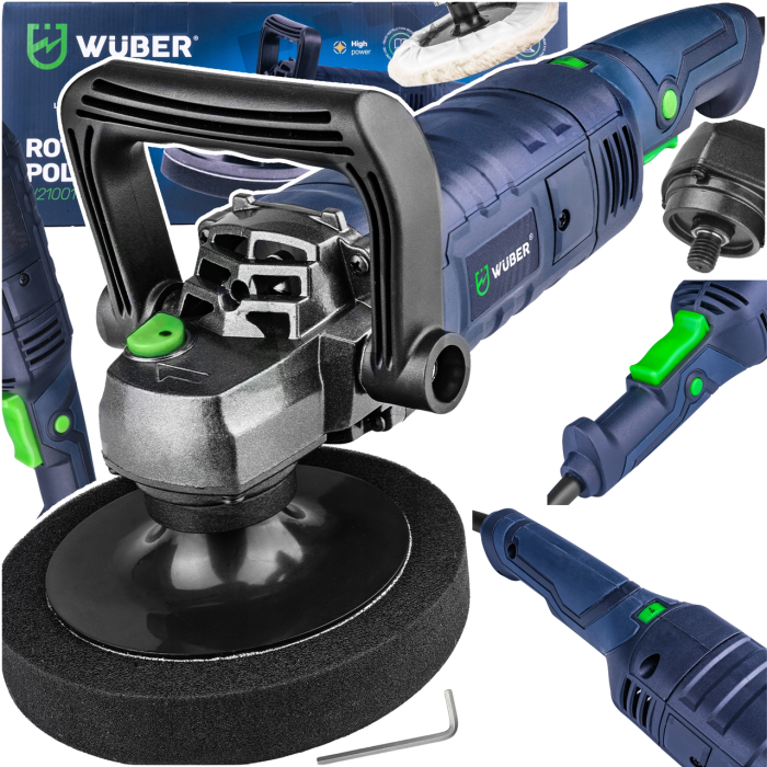 Полірувальна машинка для кузова автомобіля Wuber 2310 Вт для полірування з регулюванням обертів