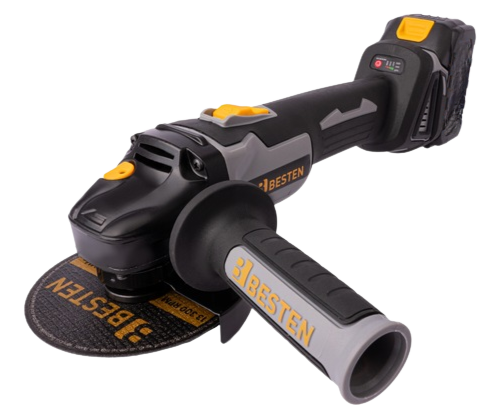 Аккумуляторная Болгарка BESTEN с бесщеточным двигателем с кругом 125 мм в кейсе 2 аккумулятора 36V/5Ah
