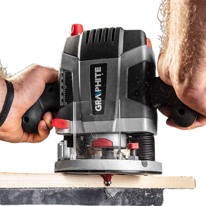 Сетевой фрезер электрический GRAPHITE с регулировкой оборотов 16000-30000 об/мин мощностью 2035 Вт.
