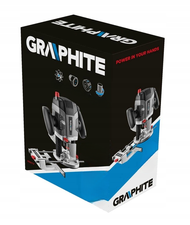 Сетевой фрезер электрический GRAPHITE с регулировкой оборотов 16000-30000 об/мин мощностью 2035 Вт.