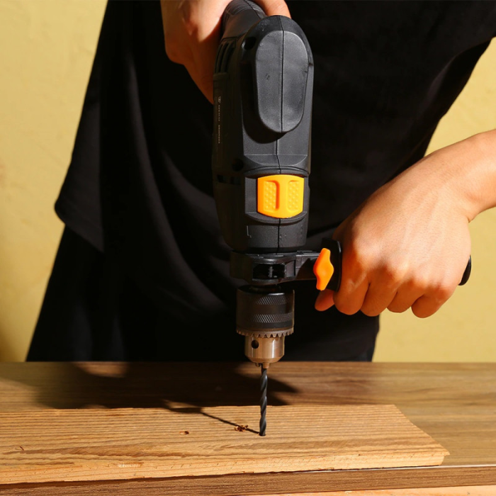 Сетевая ударная дрель DEKO 1500 вт с метеллическим зубчатым патроном регулировки оборотов 0-3000 об/мин