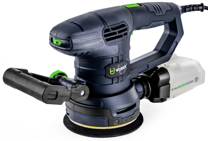 Ексцентрикова шліфмашинка Wuber 450 Вт орбітального типу із регулюванням обертів 6000-12000 об/хв