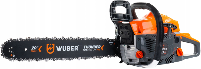 Ланцюгова бензинова Wuber пила із двотактним двигуном для обрізки дерев та гілок 4.5 к.с 1 ланцюг і 1 шина 40 см